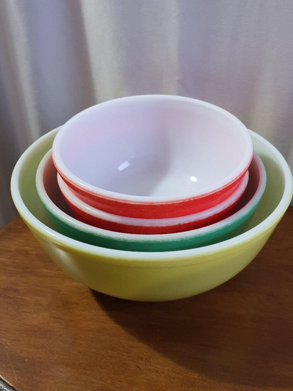 Vintage Pyrex Primary Colors 4 Piece Mixing Bowl Set (404, 403, & 402x2)